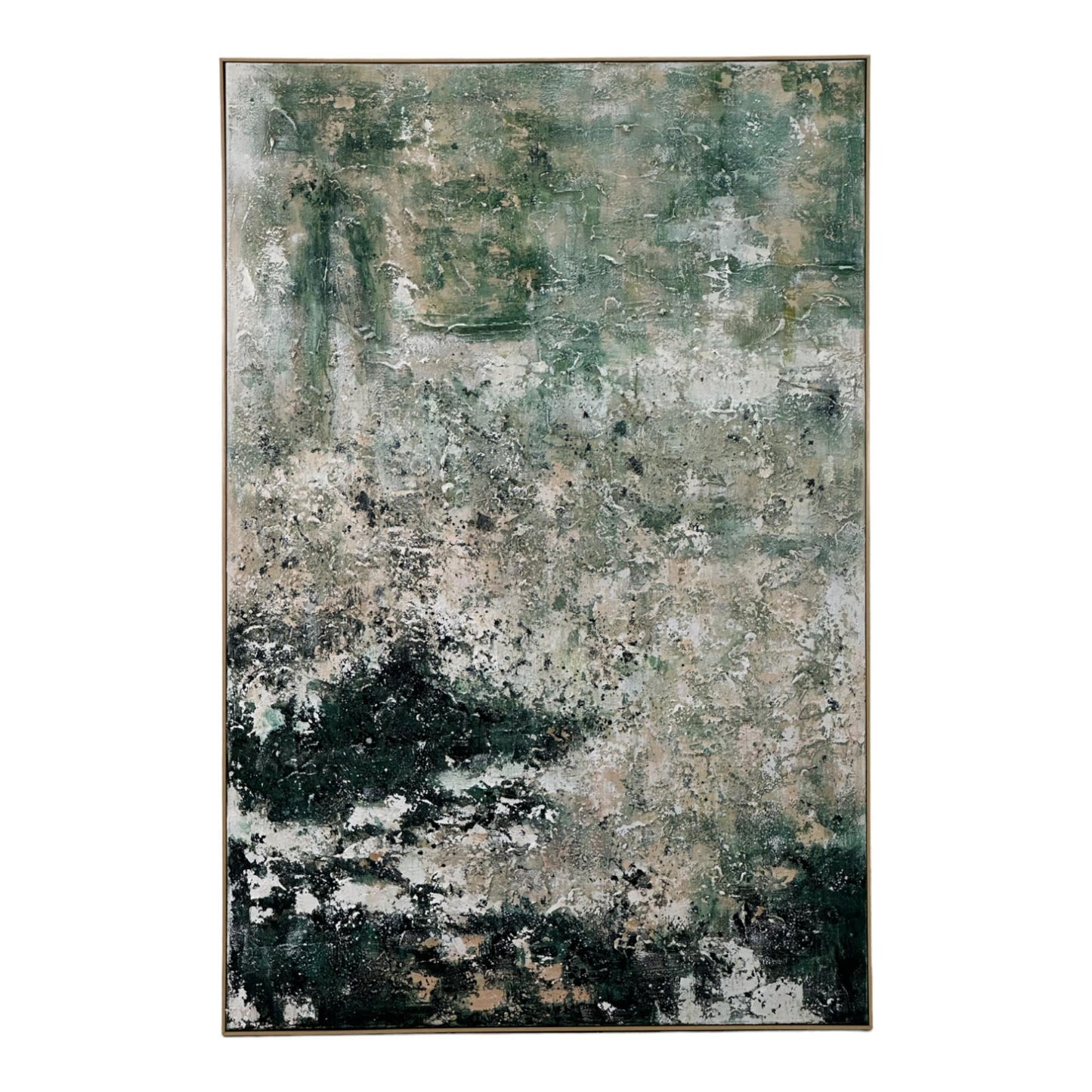 CUADRO VERDE/BLANCO ABSTRACTO