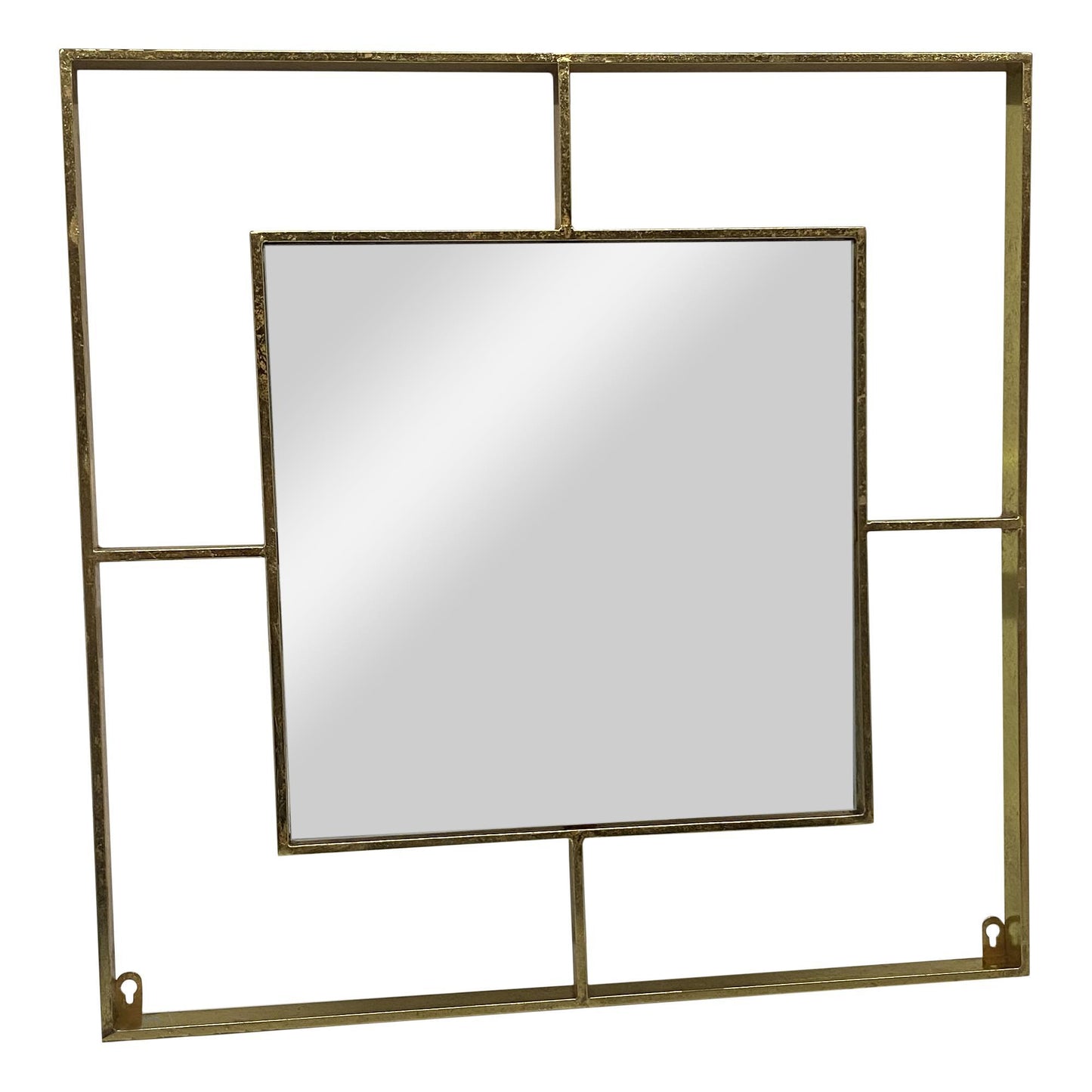 ESPEJO CUADRADO METAL GOLD