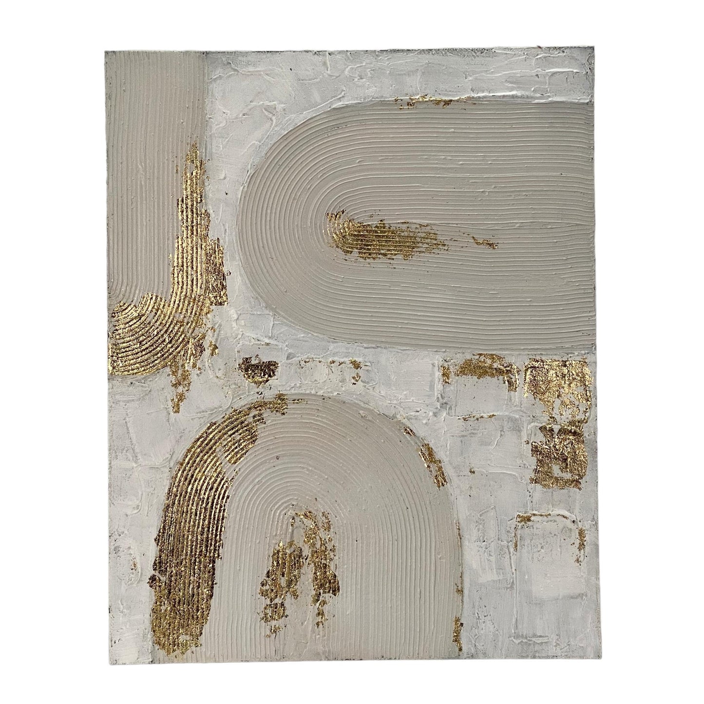 CUADRO HUELLA BEIGE/GOLD
