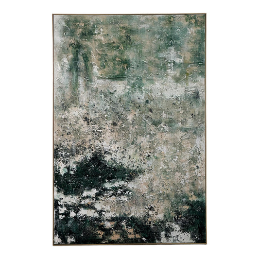 CUADRO VERDE/BLANCO ABSTRACTO