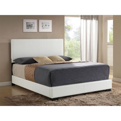 CABECERA QUEEN CON RIELES CUERINA BLANCA