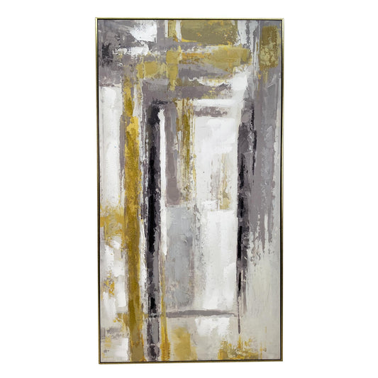 CUADRO 82X152 BLANCO/GOLD