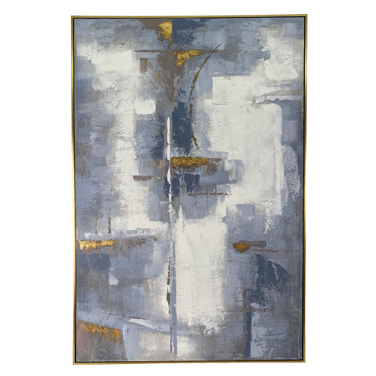 CUADRO AZUL/GOLD ABSTRACTO