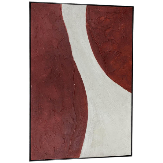 CUADRO ROJO/BLANCO 122X4.5X82CM