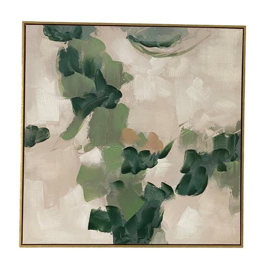 CUADRO VERDE/BEIGE ABSTRACTO
