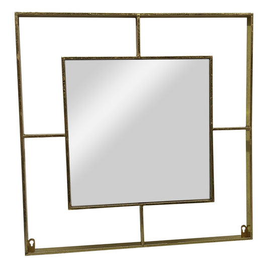 ESPEJO CUADRADO METAL GOLD