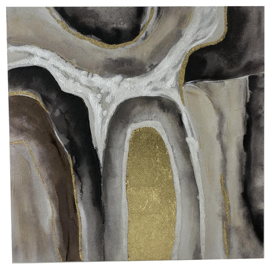 CUADRO ABSTRACTO NEGRO/DORADO