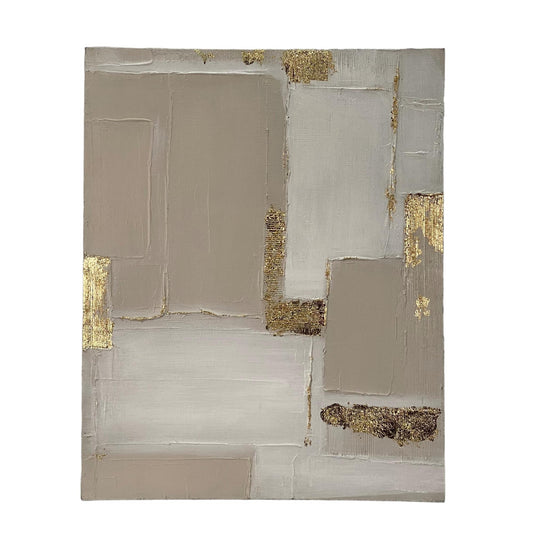 CUADRO 100X80 BEIGE/GOLD