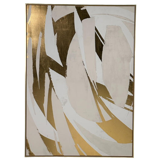 CUADRO ABSTRACTO BLANCO/GOLD