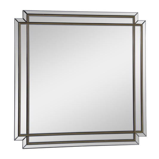 ESPEJO 100X100 CM 2 LINEAS GOLD