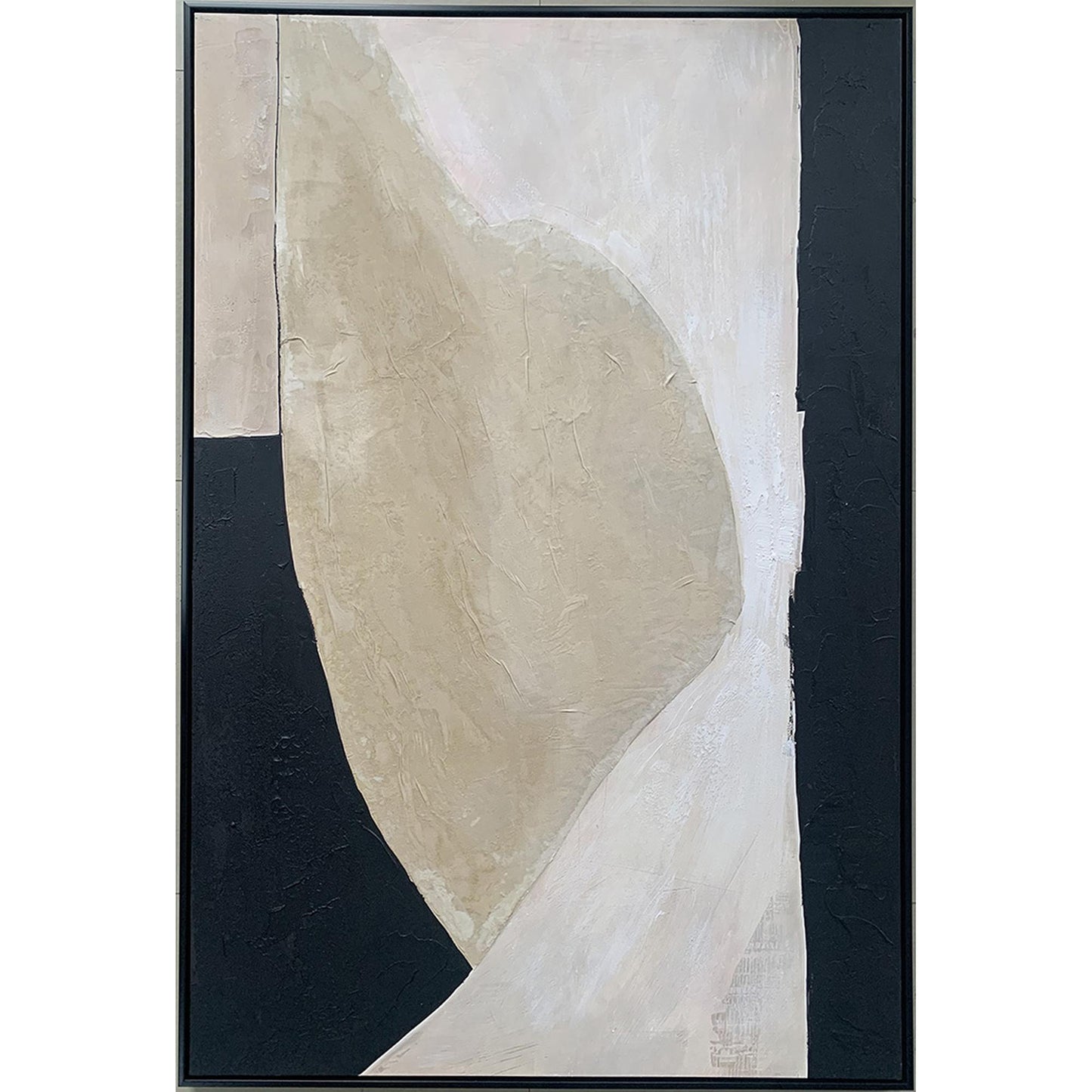 CUADRO ABSTRACTO NEGRO/BLANCO/GOLD