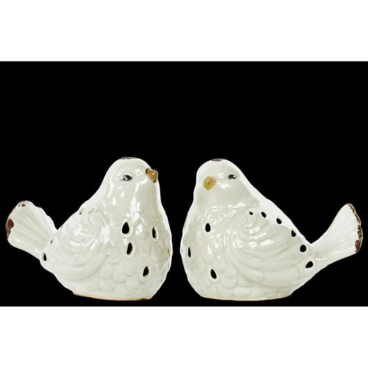 FIGURA DECORATIVA PAJAROS BLANCOS 2PZS