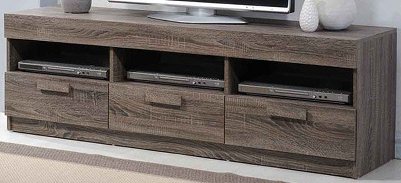 MUEBLE DE TV ALVIN 3 GAVETAS MADERA ROBLE