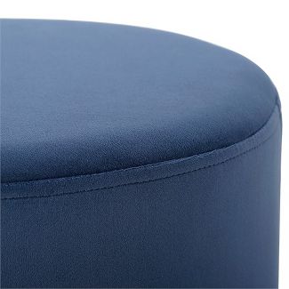 OTTOMAN VELVET AZUL