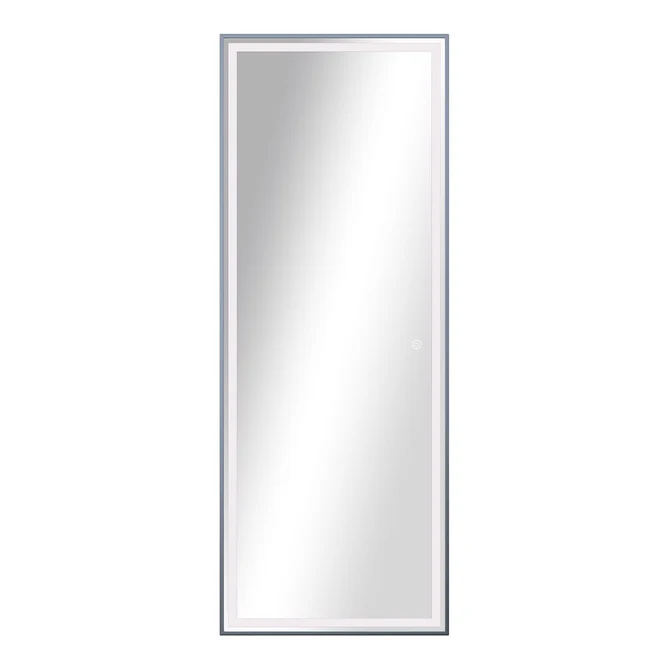 ESPEJO DE PARED VERTICAL LED GRIS