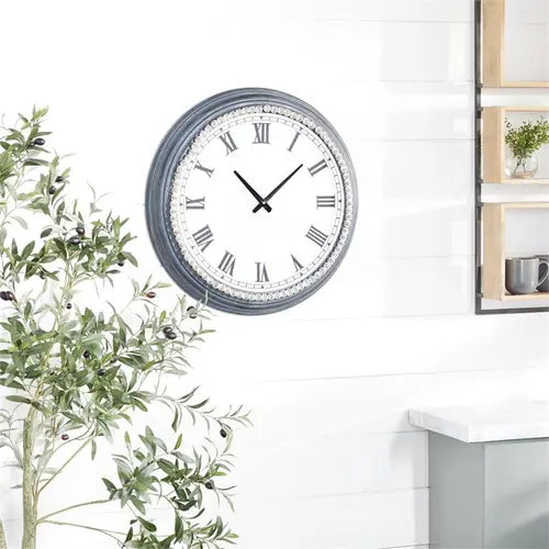 RELOJ METAL/BLANCO ROMANO