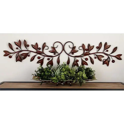 DECORACION DE PARED FLORES BRONCE