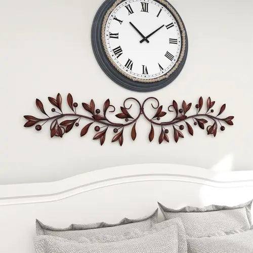 DECORACION DE PARED FLORES BRONCE