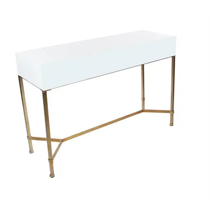 CONSOLA BLANCA METAL/MADERA