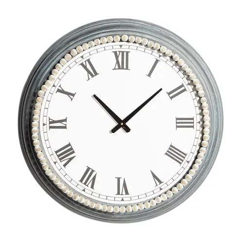 RELOJ METAL/BLANCO ROMANO